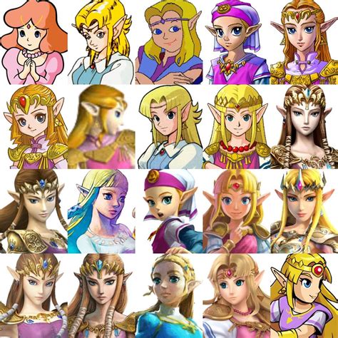 all zelda princesses|all versions of princess zelda.